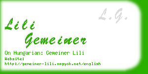 lili gemeiner business card